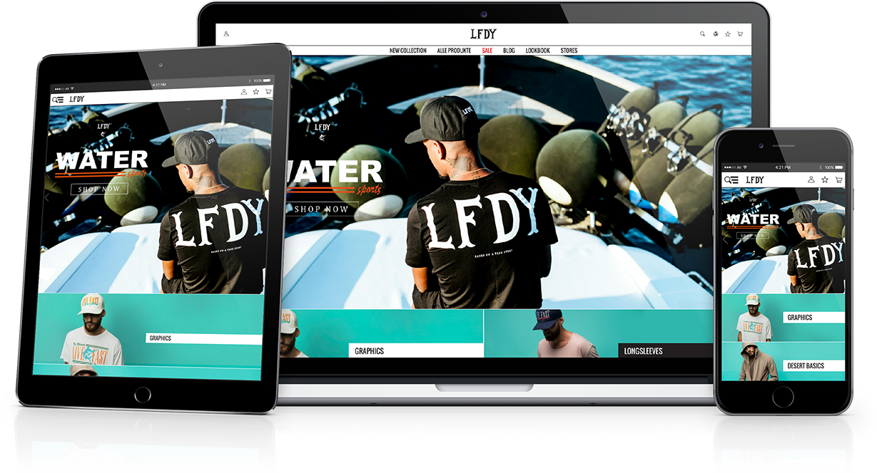 Von active value umgesetzter Onlineshop von LFDY